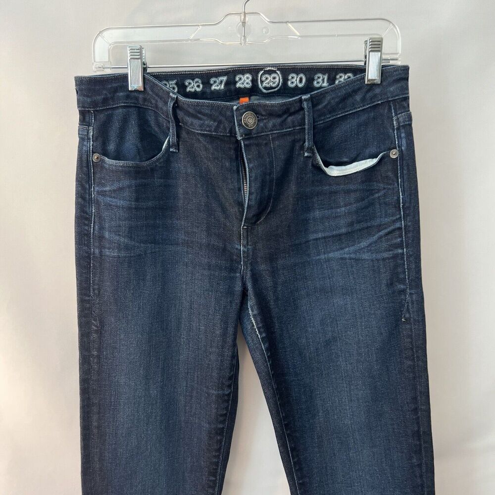 Earnest Sewn Womens Jeans 29 Hefner Blue Dark Wash Bootcut Cotton - Picture 2 of 8